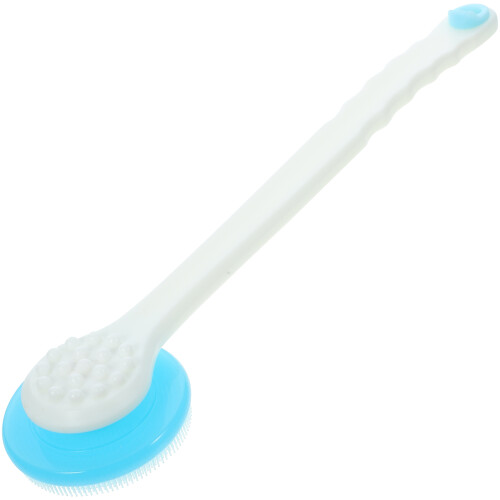 2Pcs Bathing Shower Brush Sky Blue Silicone 360 Degree Rotatable Head 2