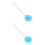 2Pcs Bathing Shower Brush Sky Blue Silicone 360 Degree Rotatable Head 4