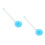 2Pcs Bathing Shower Brush Sky Blue Silicone 360 Degree Rotatable Head 5