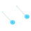 2Pcs Bathing Shower Brush Sky Blue Silicone 360 Degree Rotatable Head 7