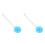 2Pcs Bathing Shower Brush Sky Blue Silicone 360 Degree Rotatable Head 9
