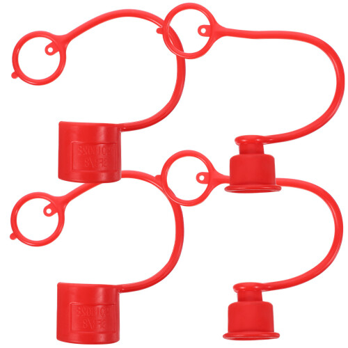 12Pcs Durable Red Hydraulic Hose Caps Plastic Coupler Dust Covers 1