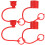 12Pcs Durable Red Hydraulic Hose Caps Plastic Coupler Dust Covers 3
