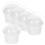 15Pcs Small Clear Plastic Buckets with Lid Handle for Food Storage 2