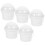 15Pcs Small Clear Plastic Buckets with Lid Handle for Food Storage 3