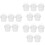15Pcs Small Clear Plastic Buckets with Lid Handle for Food Storage 7