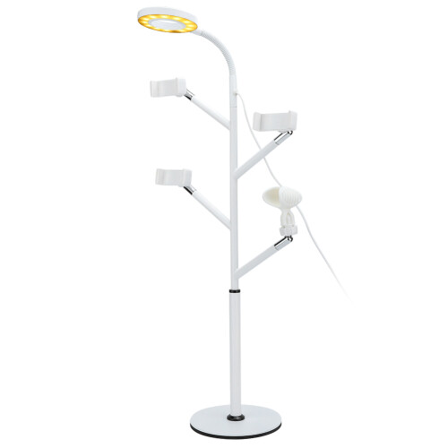 Modern Dimmable Floor Lamp, Eye Protection Standing Lamp with Full-angle Lighting for Multi-functional Use (Black) 2