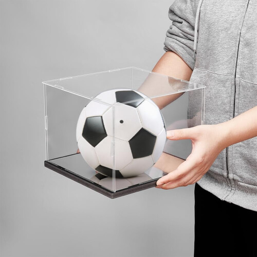 Διαφανής ακρυλική θήκη βιτρίνας 8,4x8,4x6,5 ίντσες, συμβατή με μπέιζμπολ, καπέλα Snapback, 2