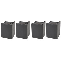 Pacáiste 4 Ardaitheoirí Tolg Cearnógacha – 10.5cm Plaisteach Dubh & EVA