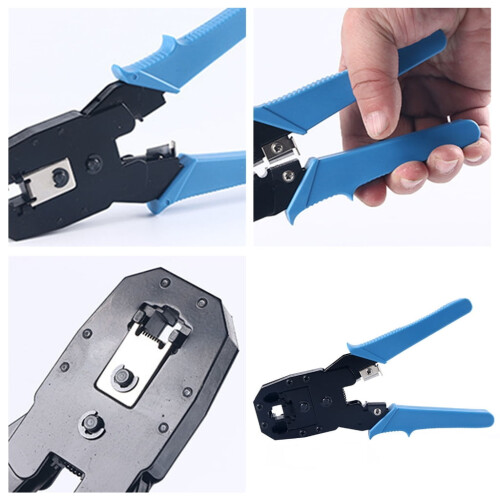 Ethernet Cable Crimping Tool For Cat5e Wire 3 in 1 Function Crimp Cut Stripper Phone Cable Connectors Steel Materials 1