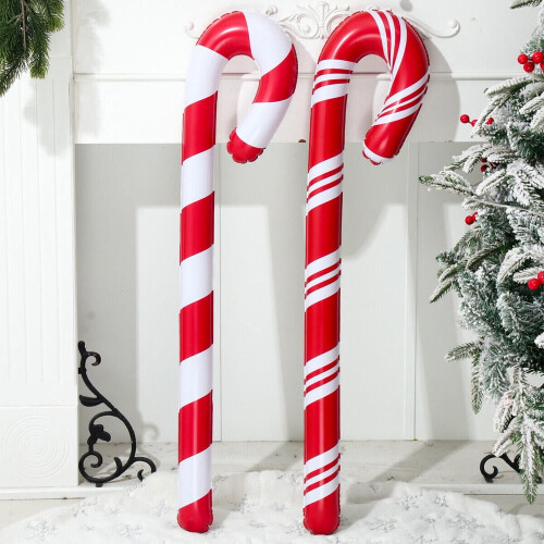 Inflatable Candy Cane Balloon PVC Christmas Decoration 1
