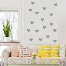 Silver PVC Wall Sticker Decal 3.5x3cm for Home Bedroom Dormitory