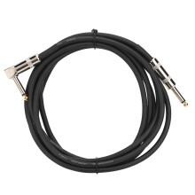 Braided Tweed Instrument Cable For Bass Electric Guitar, Flexible Amp Cord With Right Angle Connector, Durable Low Noise Resistance Cable For Studio
