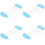 4Pcs Compact Sky-Blue Toast Rack for Roasting Silicone Iron Material 6