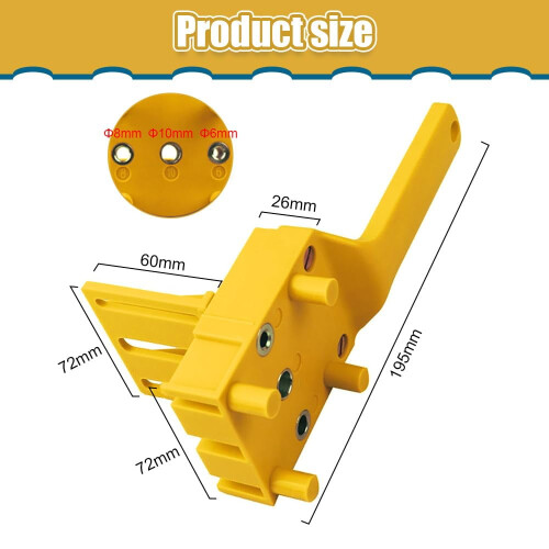 8PCS Quick Woodworking Doweling Jig ABS Handheld Pocket Hole Jig System Hole Puncher Drill Guide 1