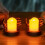 Φωτιστικό κεριού LED για το Halloween με λαμπερό σκελετό, χειροποίητο, τροφοδοτούμενο 8