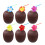 FRCOLOR Coconut Drink Cup Pink Plastic 6 Pcs 7