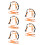 5Pièces Ski Enfant Orange Ajustable Pour 4
