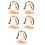 5Pièces Ski Enfant Orange Ajustable Pour 5