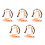 5Pièces Ski Enfant Orange Ajustable Pour 7