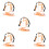 5Pièces Ski Enfant Orange Ajustable Pour 8