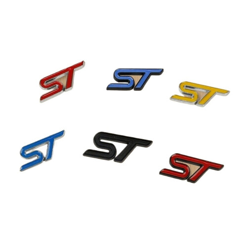 3D μεταλλικά γράμματα ST λογότυπο τιμόνι αυτοκινήτου αυτοκόλλητο σήμα έμβλημα 2
