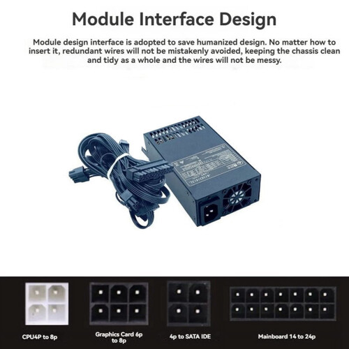 400W PSU ATX Full Modular Power Supply FLEX Module Low Noise for Small 1U (Flex ITX) Computer Chassis 2