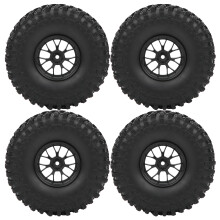 Pneus RC resistentes ao desgaste, pneus largos que aumentam a estabilidade. Conjunto de rodas Beadlock de 1,9 polegadas sem necessidade de cola para