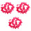 3Sets Red Crystal Column DIY Jewelry Material Delicate Earring Kit 3
