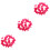 3Sets Red Crystal Column DIY Jewelry Material Delicate Earring Kit 5