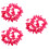 3Sets Red Crystal Column DIY Jewelry Material Delicate Earring Kit 7