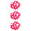 3Sets Red Crystal Column DIY Jewelry Material Delicate Earring Kit 8