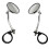 Motorcycle Rear View Mirror Sturdy Adjustable 38-41mm Fork Mount Side Mirror Argent 5