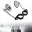 Motorcycle Rear View Mirror Sturdy Adjustable 38-41mm Fork Mount Side Mirror Argent 8
