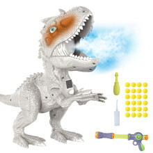 LED Light-Up Eyes Remote Control Dinosaur Toy With Realistic Roar And Mist Sprayer, Interactive T Rex Robot For Kids That Walks Forward Backward And