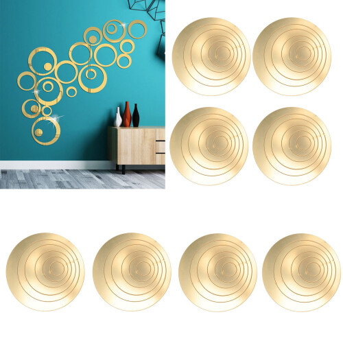 Sticker mural miroir rond 3D - Acrylique, amovible 1