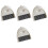4Sets Plastic Dustpan and Small Cleaning Brush White for Tabletop 4