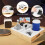 Practical Sofa Cup Holder with Phone Slot & 5 Compartments – Removable Couch Caddy for Drinks, Snacks – Compatible with All Sofas 4