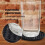 Conjunto de 7 porta-copos de silicone preto com suporte. 6