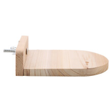 Komfortabel fotstøtte for fugler, flate sittepinner i naturlig tre, hjørnehylle med innebygde bolter, multifunksjonsplattform, treplattform for
