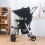 Toldo multifuncional impermeável com proteção solar para carrinho de bebê. 3
