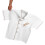 2Pcs White Short Sleeve Casual Loose Catering Jacket 4
