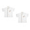2Pcs White Short Sleeve Casual Loose Catering Jacket 8