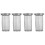 4Pcs Stainless Steel Tea Filters Tea Leaf Strainers Silver Set 4