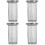 4Pcs Stainless Steel Tea Filters Tea Leaf Strainers Silver Set 5