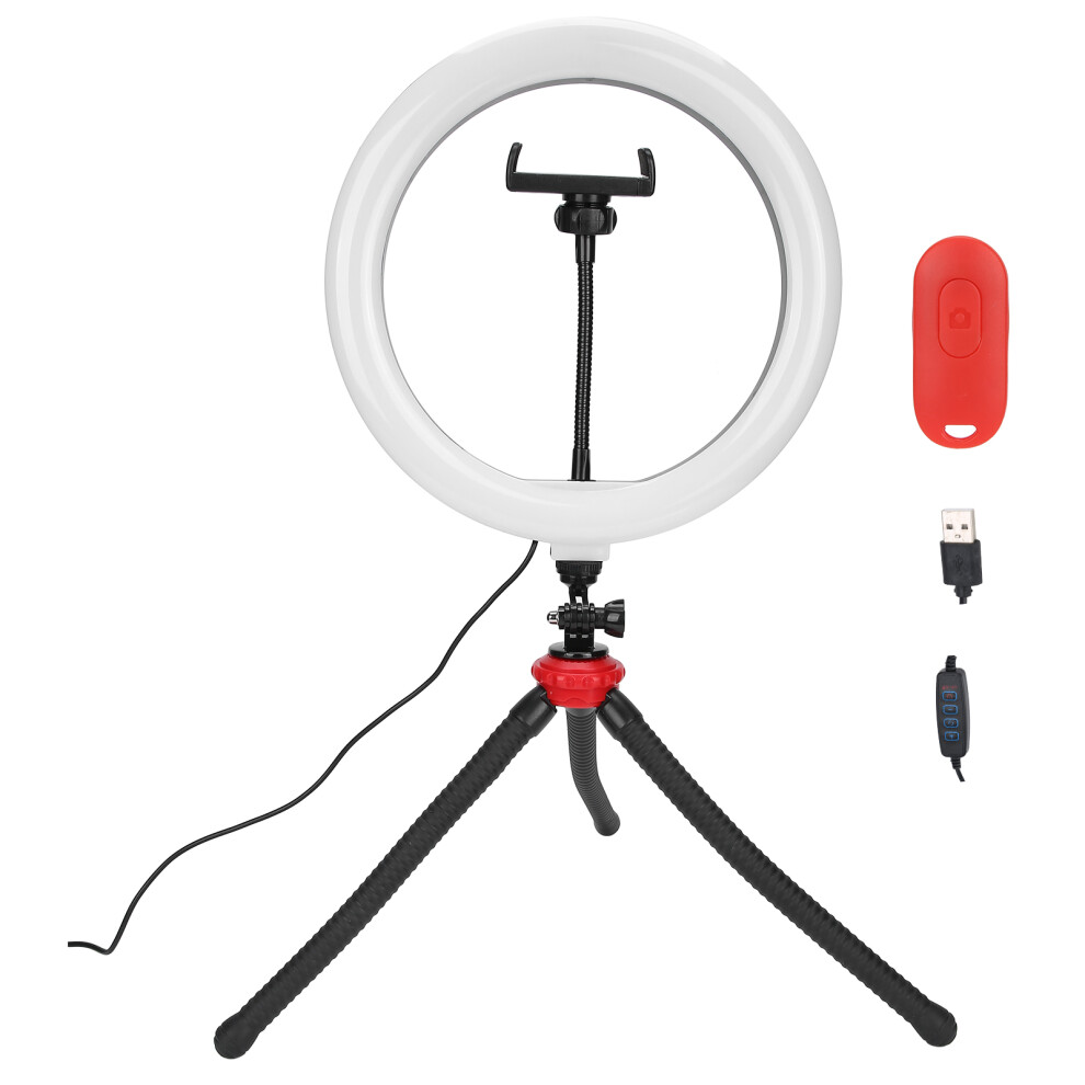 Light Ring For Content Creators, 10" Led Circle With Extendable Tripod Stand, Bluetooth Remote For Easy Selfies, High Brightness Touch Control,