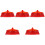 5Pcs Household Broom Replacement Plastic Red Broom Head for Sweeping 4