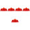 5Pcs Household Broom Replacement Plastic Red Broom Head for Sweeping 5