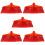 5Pcs Household Broom Replacement Plastic Red Broom Head for Sweeping 8