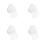 120Pcs Heart Shape White Mesh Craft Canvas Breathable Pe Material 9